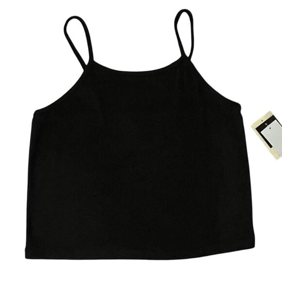 Miken Swim (M) Cami Strap Terry Cloth Cropped Tank Top Vacation Beach Coverup - Picture 4 of 8